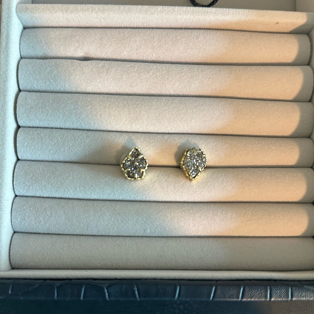 Kendra Scott Gold and Silver Teardrop Earrings